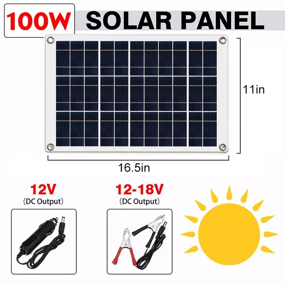 20W Solar Panel 12V Solar Cell Controller Solar Panel Phone RV Car MP3 PAD Charger Outdoor Battery Supply