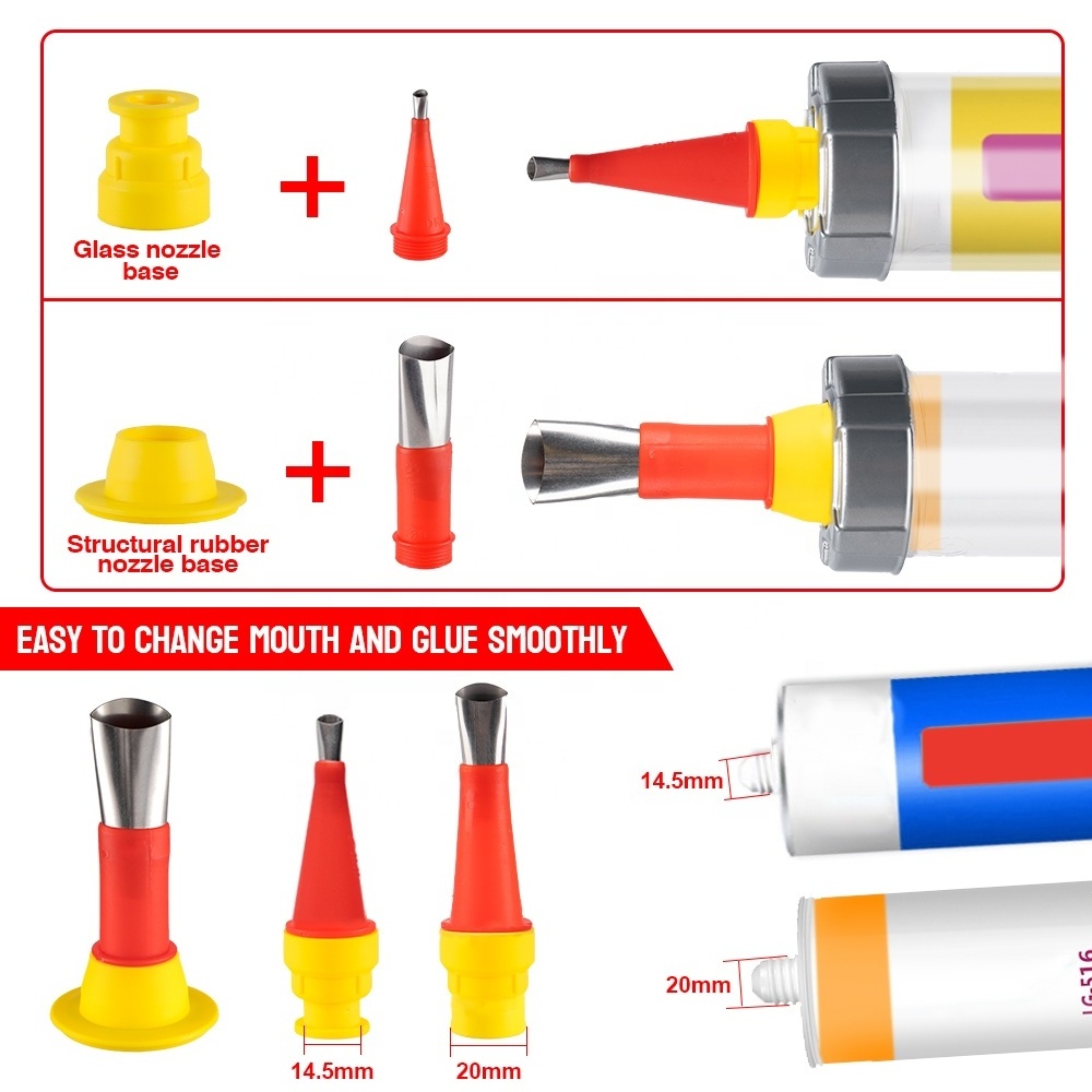 ONEVAN 10000N Electric Caulking Gun 6 Speed Glass Glue Guns Pressure Glue Sewing Seams Sealant Glue Gun For Makita 18v Battery