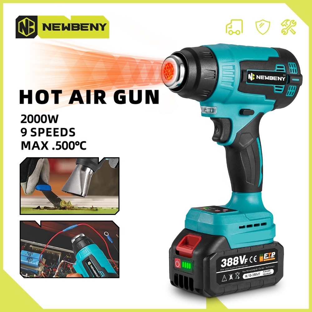 9 Gear 2000W Power Wind Speed with Digital Display Temperature Heat Gun Bare Machine Makita Hot Air Gun Welding Machine