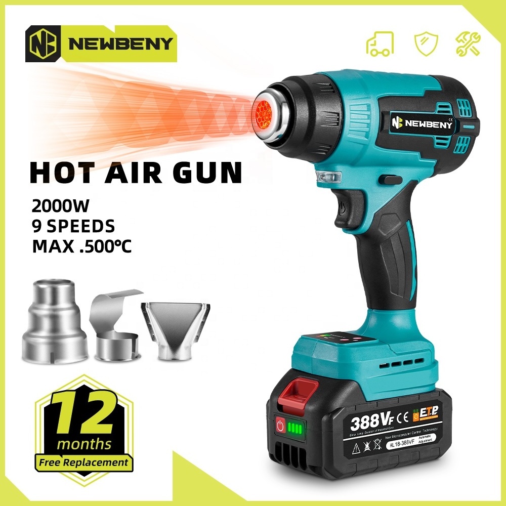 9 Gear 2000W Power Wind Speed with Digital Display Temperature Heat Gun Bare Machine Makita Hot Air Gun Welding Machine