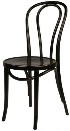 Modern event hire wooden chair black bentwood thonet dining chair