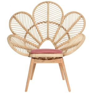 Event rental hire furniture natural rattan flower chair real rattan chair for wedding