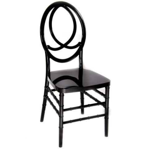 Foshan factory event hire black acrylic stackable wedding Phoenix Chair party chair