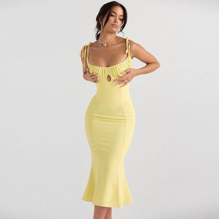 Apparel Wholesalers Designer Elegant Casual Strapless Bodycon Sexy Summer Ladies Women Sleeveless Dress