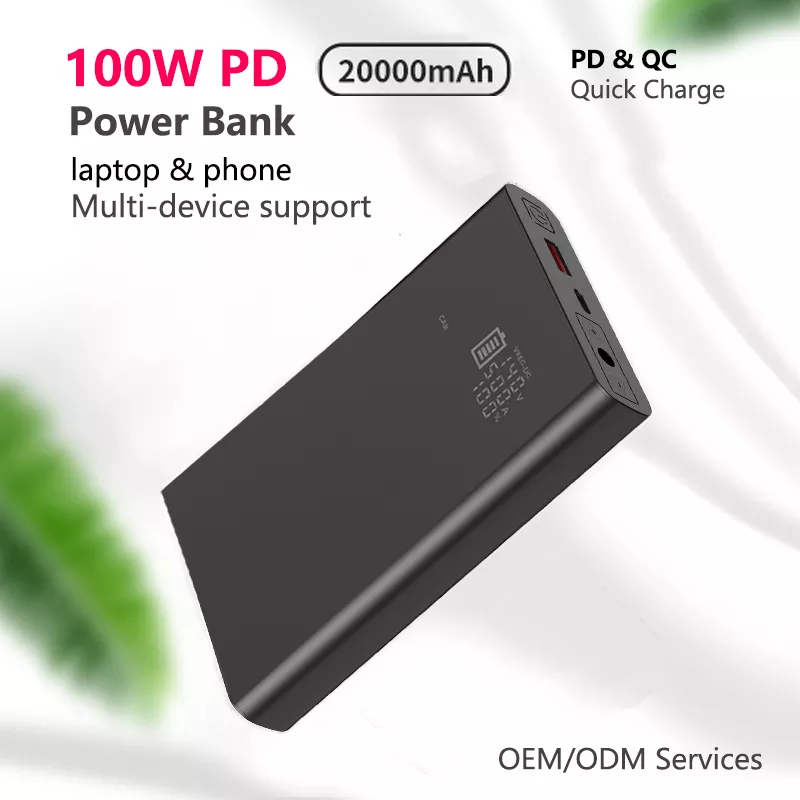 20000mah 100W USB C Laptop Powerbank 12V 16.5 V 12Volt 12 24 volt 1A 2A 3A 4A 5 amp DC Power bank 24V 24Volt for LED light