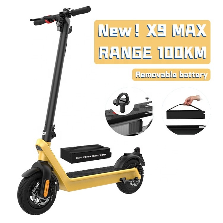 2022 X9 Scooter 500W 1000W 40km/h 150KG Load 100KM Range removable Battery X9 Pro Max Electric Scooter