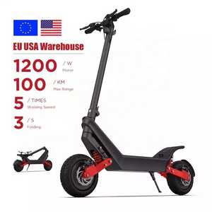 Trottinette Off-Road 50km/h Scooter HX X10 Electric Scooter With Suspension Dual Motors 2400W 11Inch Battery-Removable E-scooter