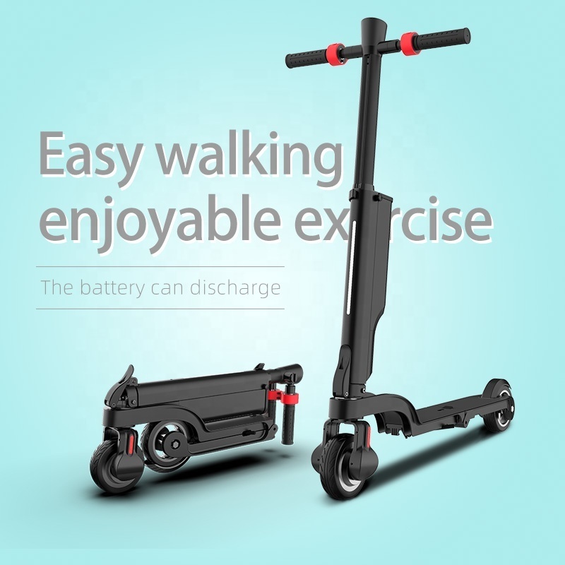 X6 Small Foldable E Scooter 250W 5.5 inch Solid Tires Removable Battery escooter Mini size Electric Scooter