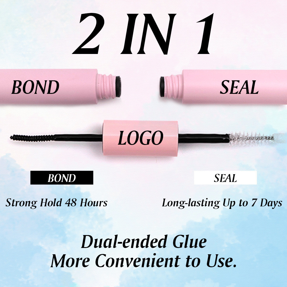 Custom Logo Korea 2 in 1 Long Lasting Waterproof DIY Eyelash Glue Bond and Seal Eyelash Glue