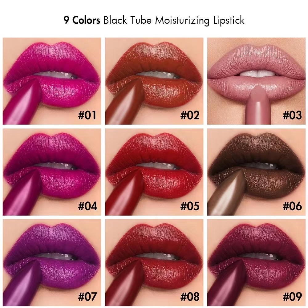 High Quality Makeup Nude Vegan Cruelty Lipstick Private Label Cosmetic Sexy Red Moisturizing Creamy Waterproof Lipstick