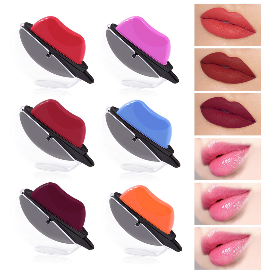 Private Label New Waterproof 9 Multi Colors Wholesale Lazy Lipstick Matte Long Lasting Nonstick Cup Lip-shaped Lipstick