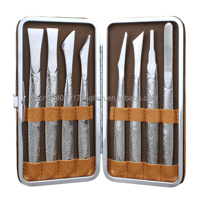 8PCS Exfoliating Pedicure Knife Tools Set Foot Scraper with Storage Box Foot File for Callus Remover