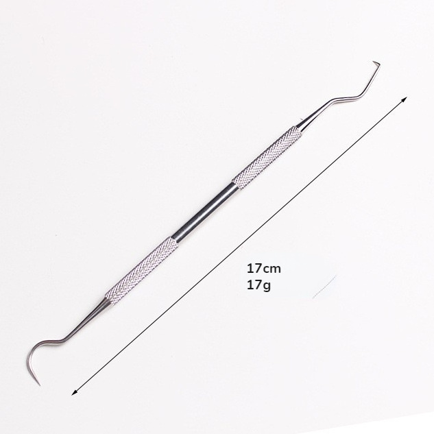 Stainless Steel Double Ended Dental Pick Teeth Tartar Remover Cleaning Tool