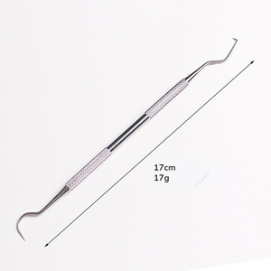 Stainless Steel Double Ended Dental Pick Teeth Tartar Remover Cleaning Tool