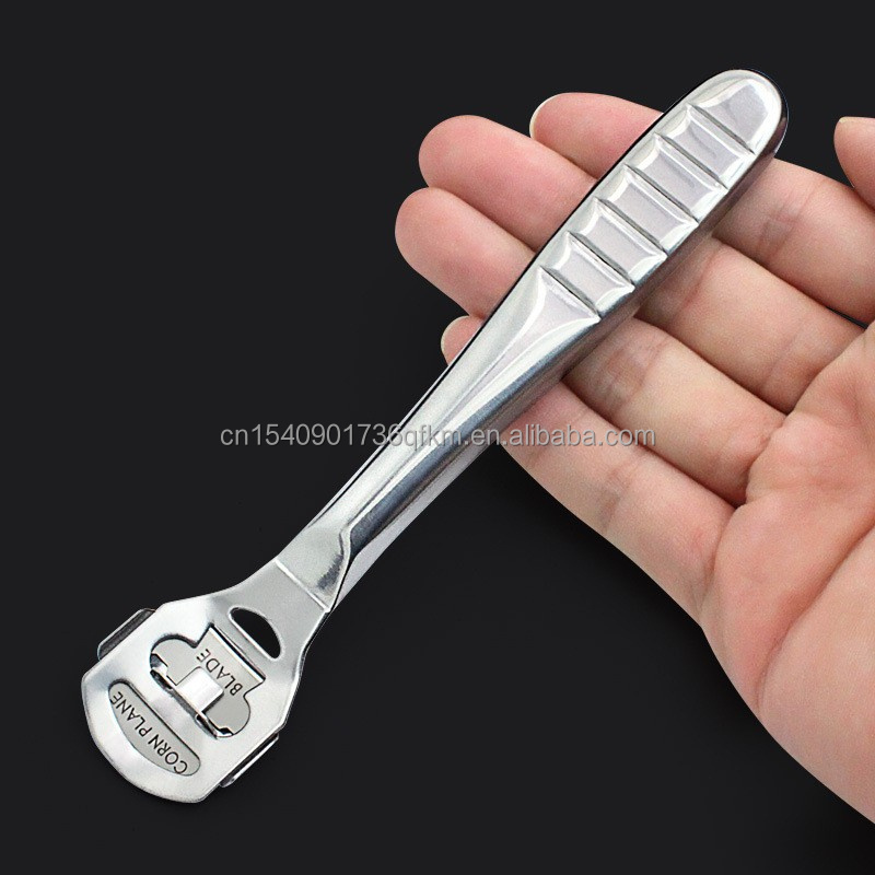 Dead skin scraper callus shaver for feet stainless steel with 1 foot file head 10 blades foot care tools