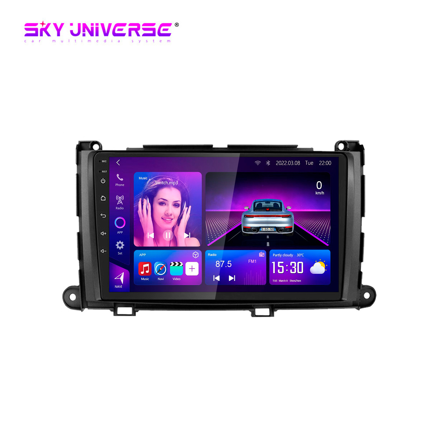 Android For Toyota Sienna XL30 2010-2014 Car Player Radio Automotive Multimedia Navigation Carplay Intelligent System Head Unit