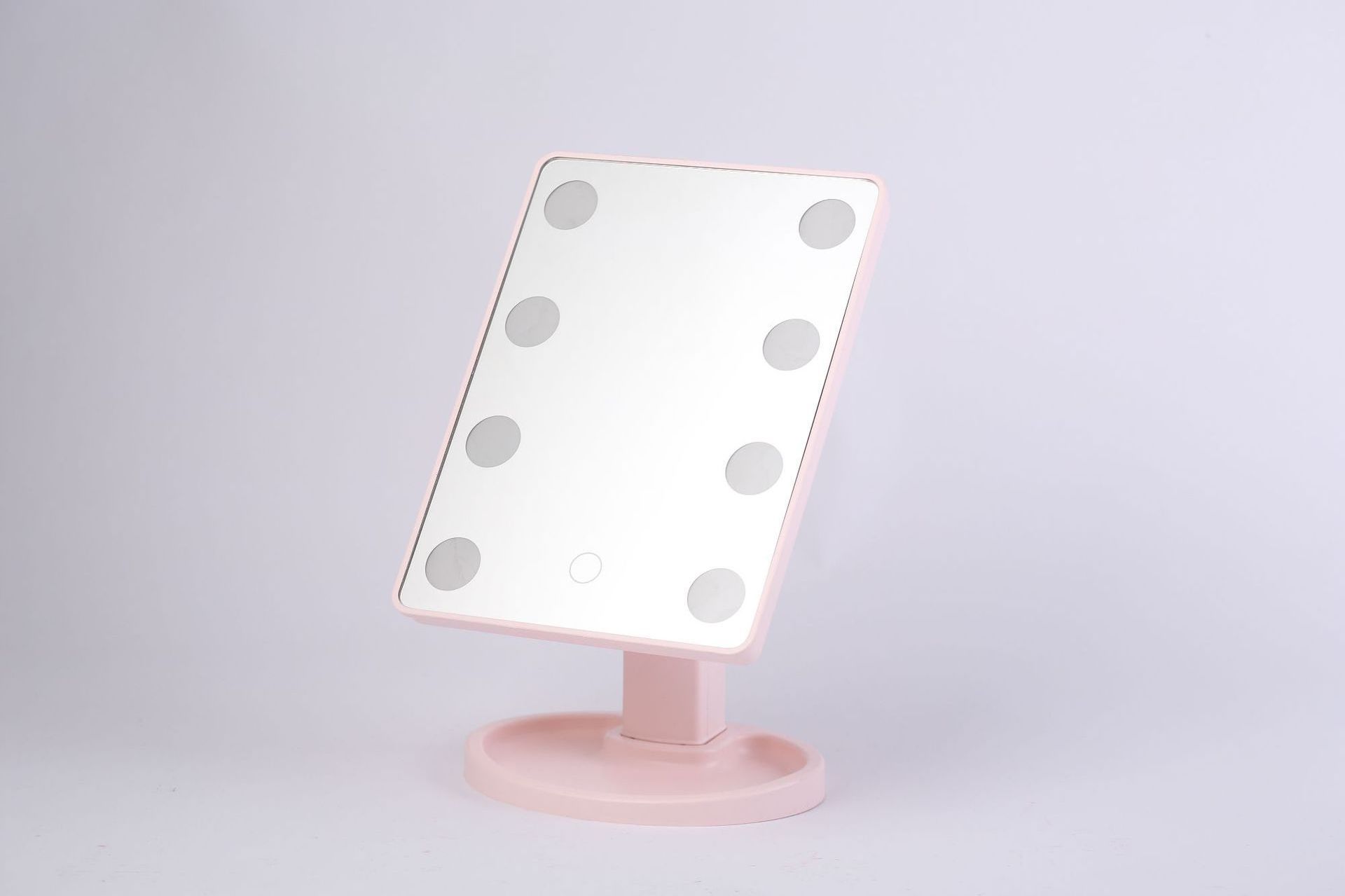 2023 New Arrival Hot Sale Desktop 8 Big Bulb LED Make Up Mirror With Smart Sensor Switch Plastic Frame Vanity Mirror with Light