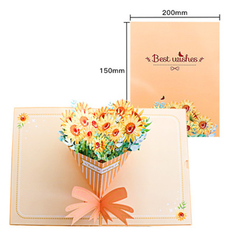 Creations Handmade Pop Up Card  Gift Card  Birthday Anniversary Greeting and Special Occasion 3D Flower Card