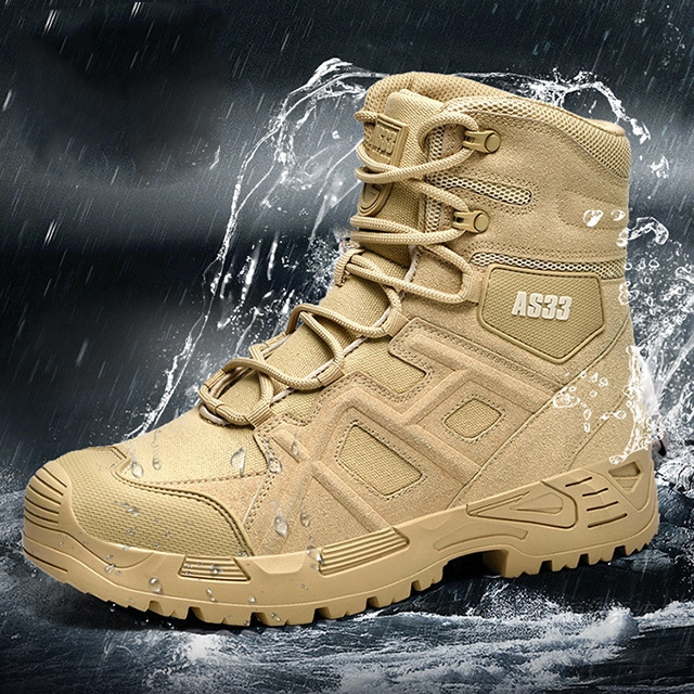 Custom Men's A307 Mid-Cut Delta Desert CQB Tactical Combat Outdoor Hiking Trekking Boots