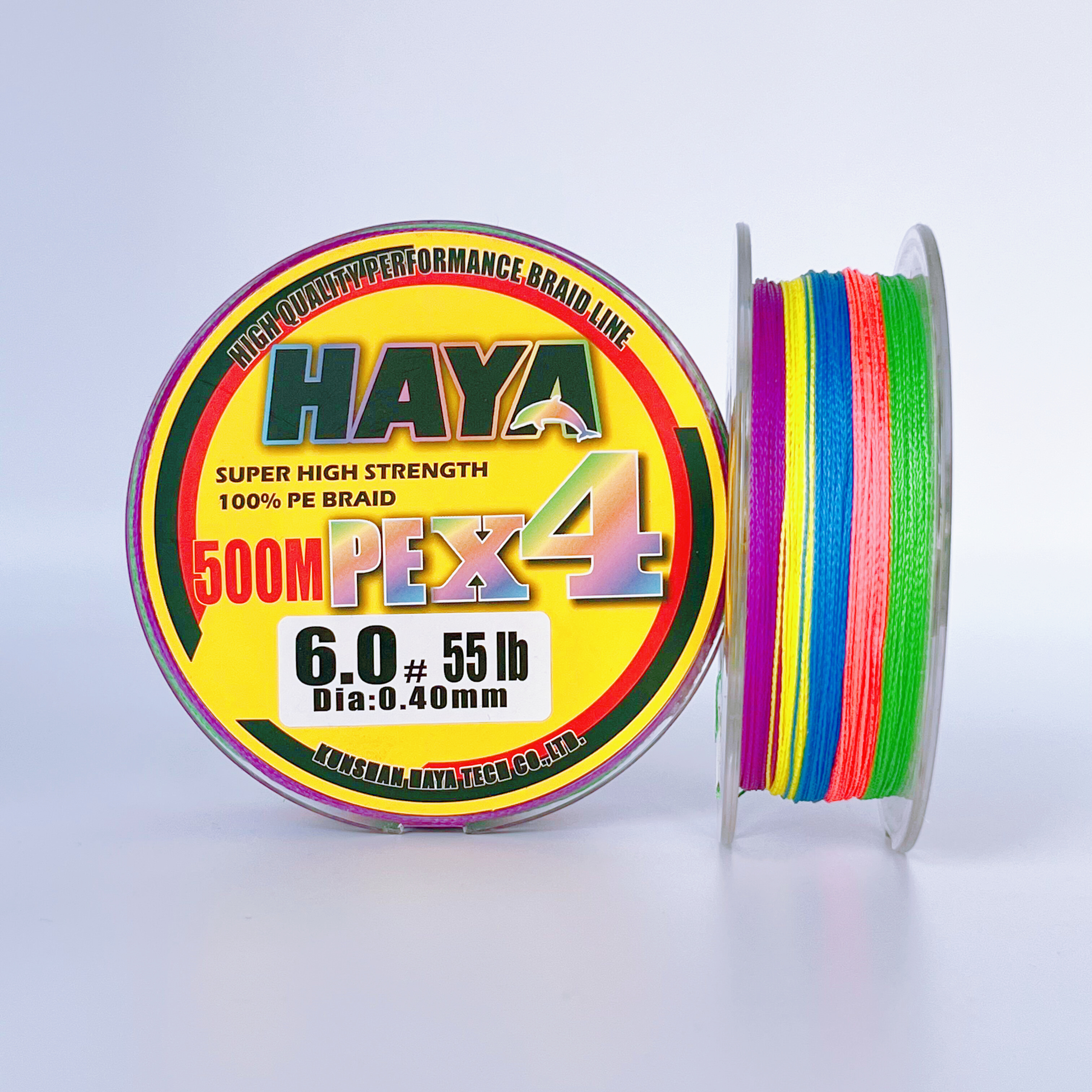 HAYA X4   8 Gen Nylon Monofilament  0.45 Blue Multi Color Fishing  Braided  Fishing Line  Justron