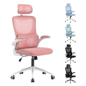 Chinese online market Lumbar Support Executive Ergonomic Office Chair  Adjustable Height High Back Mesh Computer Desk Chairs