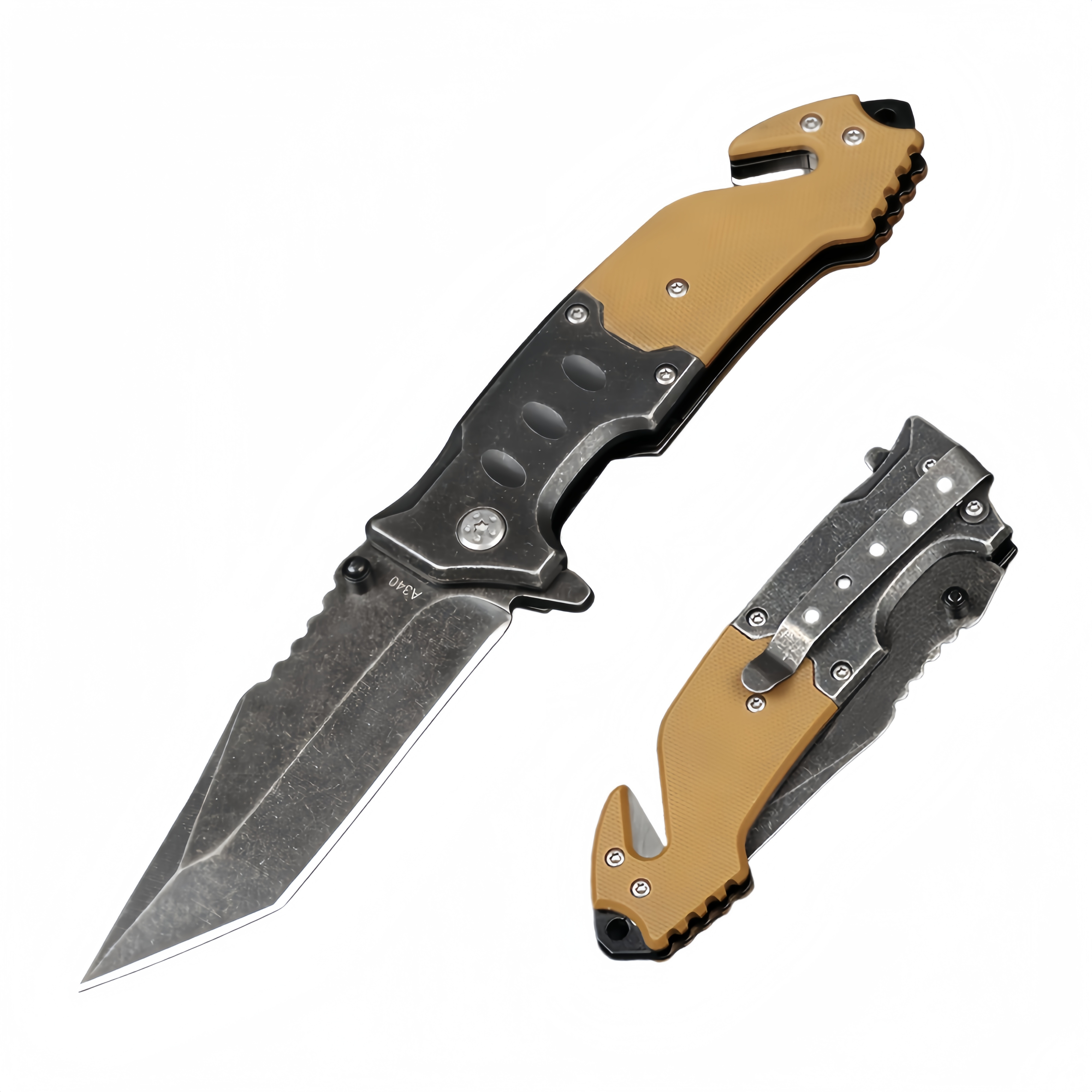 New arrival outdoor self defense camping blade handmade G10 hunting survival folding pocket knife