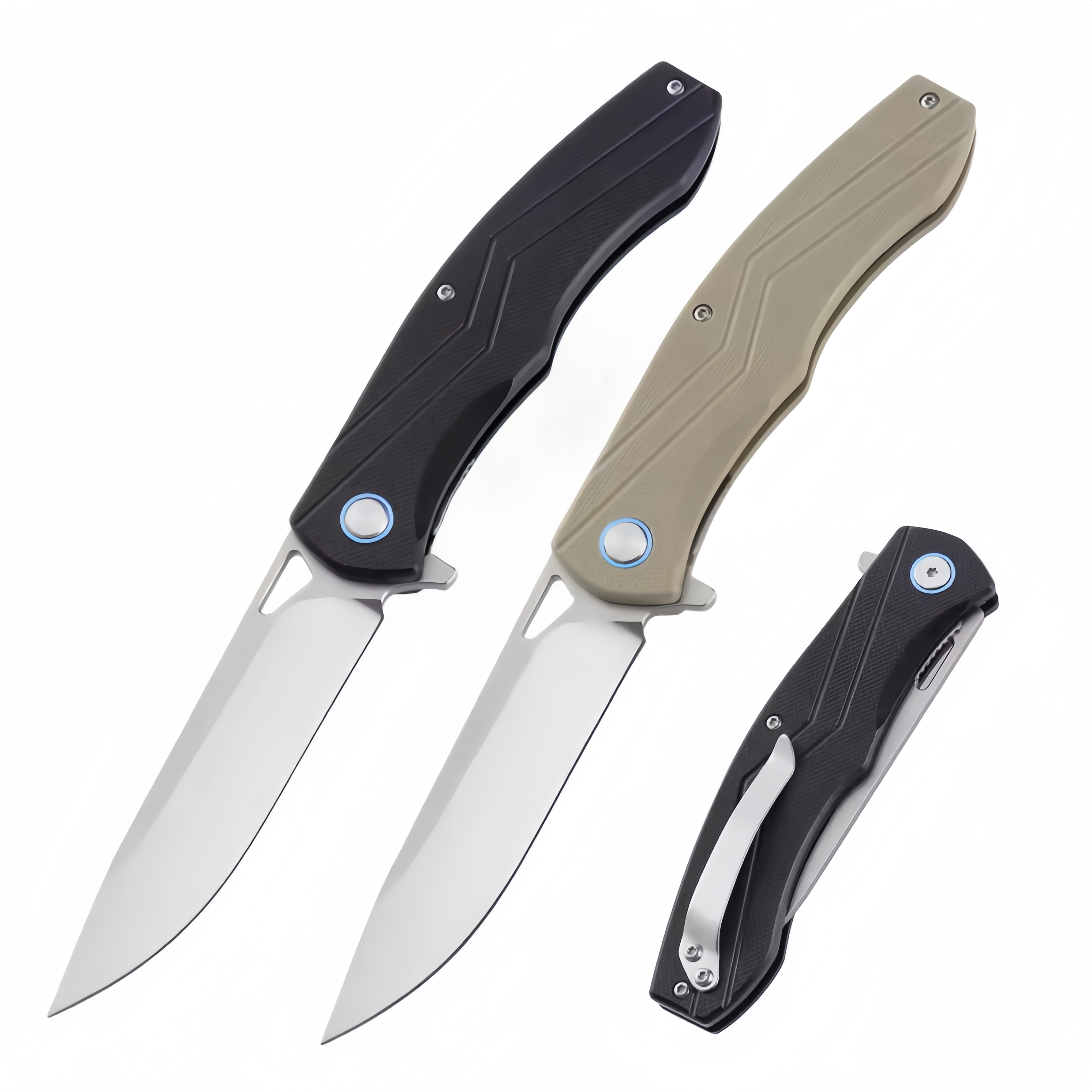 Wholesale Folding D2 CNC Machining Black Apricot Handle Hunting Camping Survival Tactical Outdoor Pocket Knife