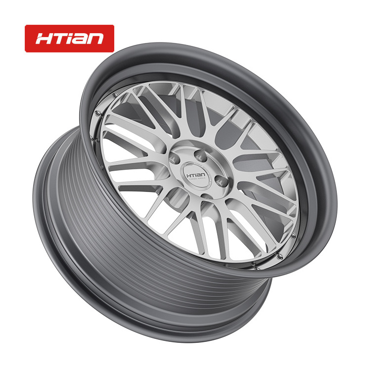 HTian Custom Deep Lip 6061 Aluminum 2 Piece Volk Racing Rims 5X120 Forged Wheels 22 Inch