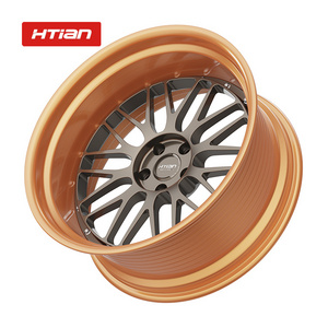 HTian Custom Deep Lip 6061 Aluminum 2 Piece Volk Racing Rims 5X120 Forged Wheels 22 Inch