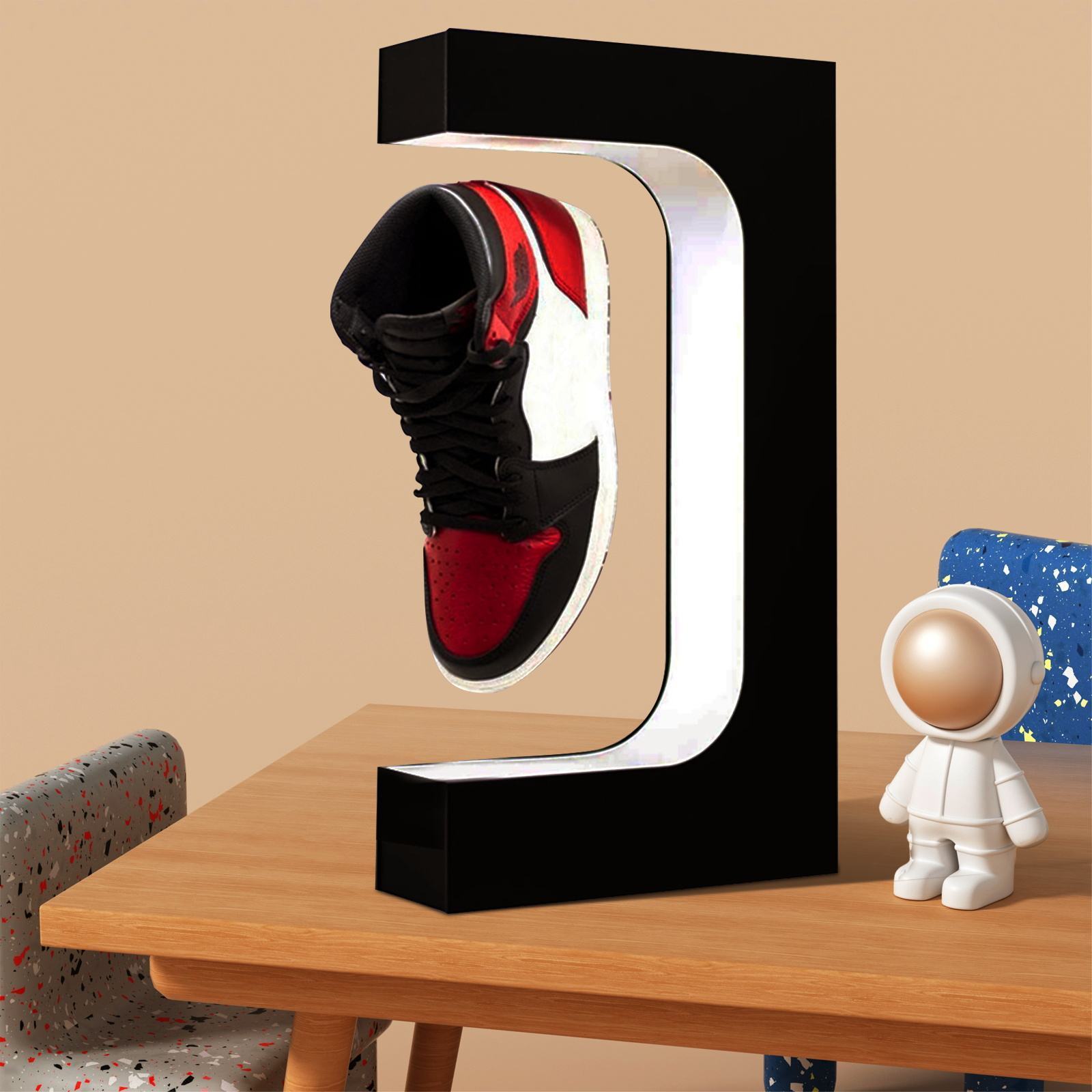 Luxury Style 360 Rotation Magnetic Floating Shoe Rotating Display Stand Magnetic Levitation Acrylic Shoes Display Racks