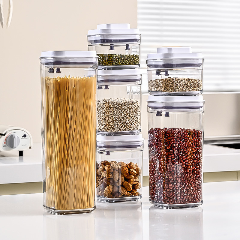 BPA Free Airtight POP Up Container Pantry & Kitchen Food Storage Container Bins and Boxes for Dry Food, Cereal, Nuts, Snacks