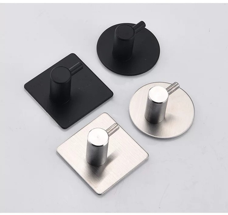 High quality double sided adhesive hooks wall hook hanger metal kitchen hook