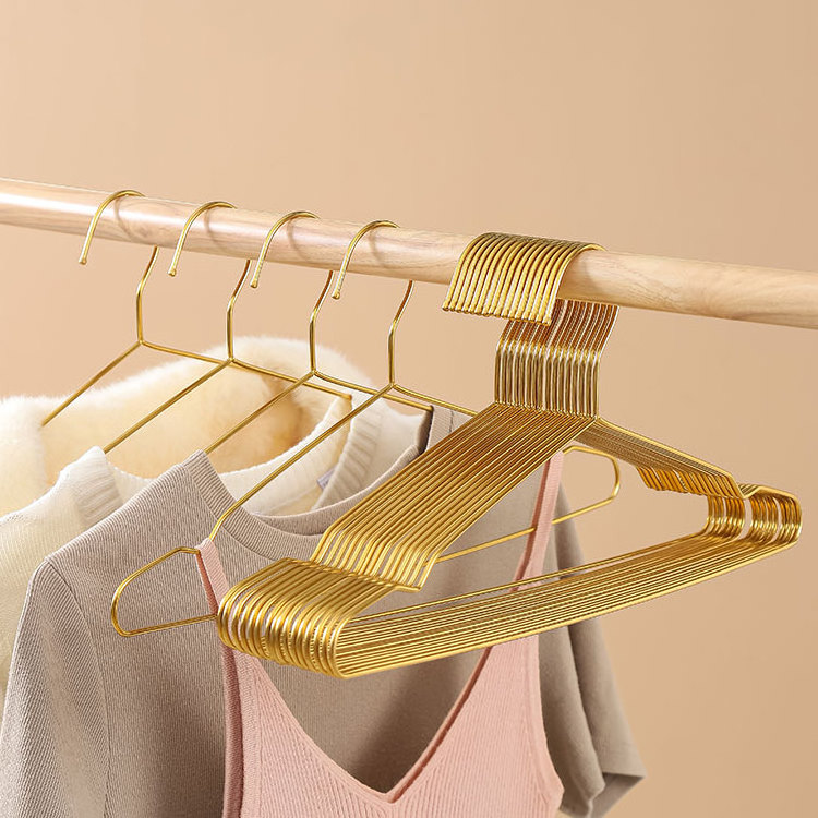 High quality stainless steel gold coat hanger hijab hangers metal hanger gold for underwear