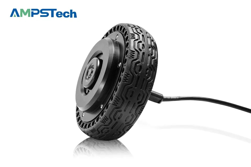 Ampstech 6.5 Inch 7Nm 24Dc Electric Wheelbarrow Hub Motor Brushless Dc Engine Single Shaft Wheel With Quality Wholesale