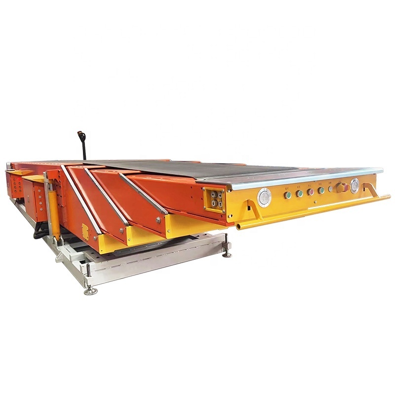 Automatic Bag Loading Reversible Movable Telescopic Slat Belt Conveyor With Lift System