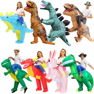 Halloween Tyrannosaurus Rex Inflatable Clothes Extraterrestrial Rabbit Party Funny Riding Dinosaur Inflatable Clothes Easter