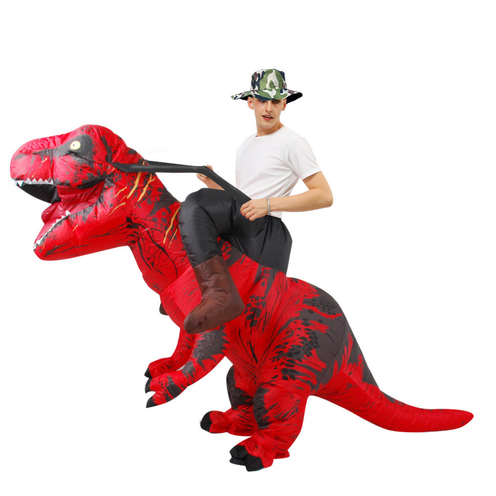 Popular Hot Selling Halloween cosplay Dinosaur Riding walking Costume Inflatable suit