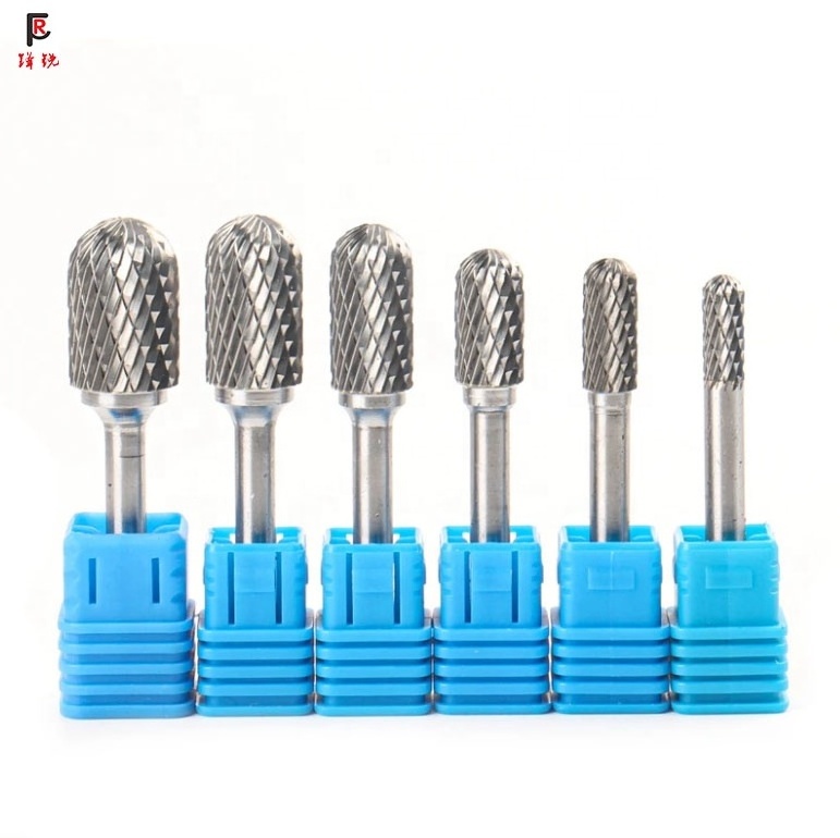 B-type Shank Burrs Tool Bit 6mm Double Cut Carving Grinder Bit Engraving Tungsten Carbide Burr Set Rotary File Tungsten Bur