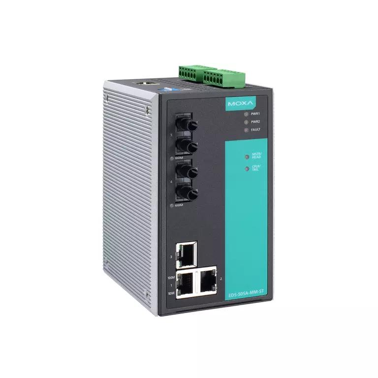 EDS-505A Series MOXA Managed Industrial Network Switch 5 Port Ethernet Switch EDS-505A