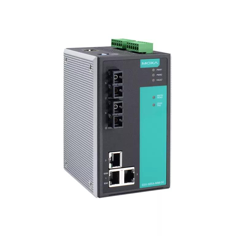 EDS-505A Series MOXA Managed Industrial Network Switch 5 Port Ethernet Switch EDS-505A