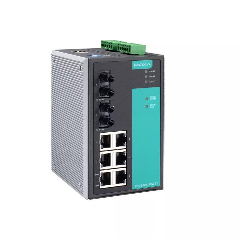 EDS-508A Series Moxa Network Switch 8 Port Managed Industrial Internet Ethernet Switch