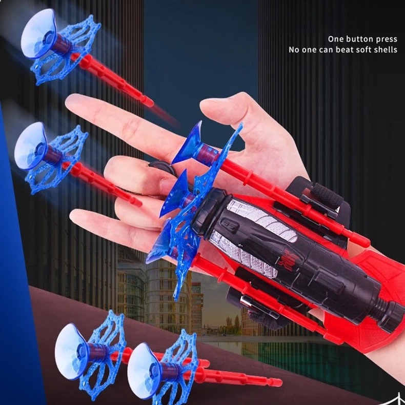 2022 Hot Children Heroic Dream Super Hero Spider Man Person Launcher Glove With Bullet Set