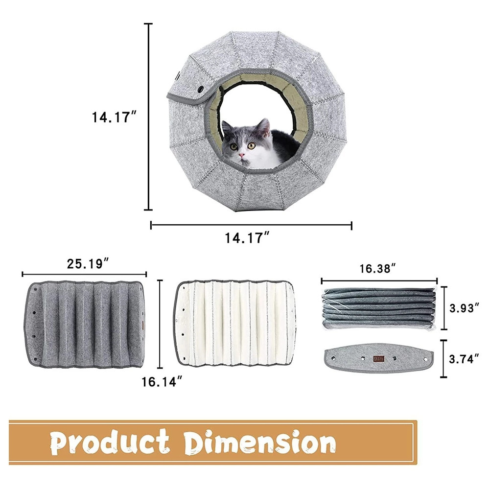 Pet Scalable Toys Foldable Cat Litter Box Breathable Creative Kitten Puppy Kennel Tent Tunnel Portable Pet Nest House Supplies