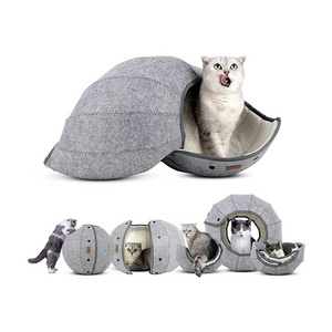 Pet Scalable Toys Foldable Cat Litter Box Breathable Creative Kitten Puppy Kennel Tent Tunnel Portable Pet Nest House Supplies