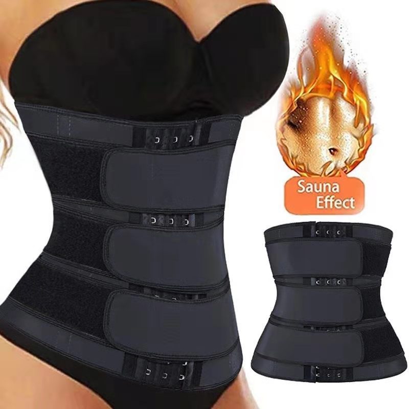 New 3 Belt Waist Trainer Tummy Shapewear Fat Modeling Strap Tummy Waist Trainer Body Shaper Colombian Girdles Corset for Lady