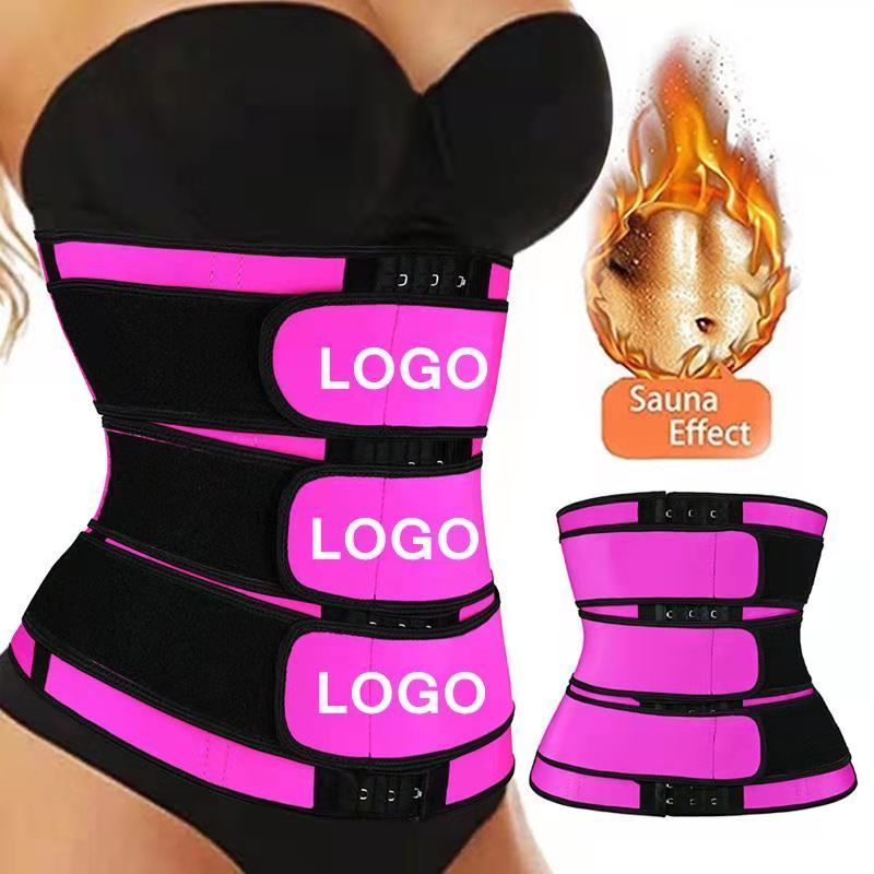 New Style Steel Bone Neoprene Seamless Waist Trainer Triple Strapped Corset Sweat Band Waist Trimmers Belt Slimming For Women