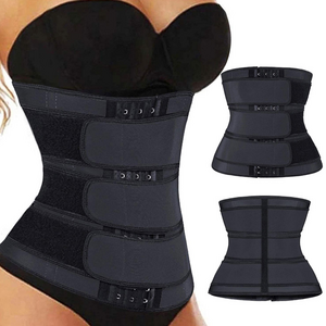 New Style Steel Bone Neoprene Seamless Waist Trainer Triple Strapped Corset Sweat Band Waist Trimmers Belt Slimming For Women