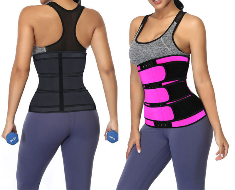 New 3 Belt Waist Trainer Tummy Shapewear Fat Modeling Strap Tummy Waist Trainer Body Shaper Colombian Girdles Corset for Lady