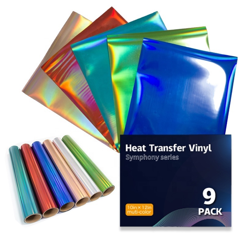 Metallic Foil Heat Transfer Vinyl Film Bundle 9 Colors10