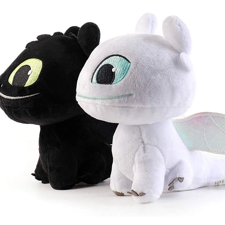 Set Light & Night Fury How to Train Your Dragon Toothless Doll Stuffed Animal Plush Toy for Children